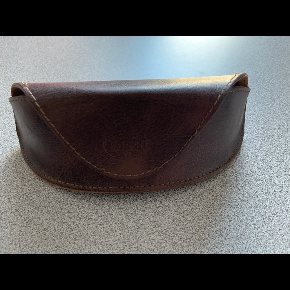 Fossil Brown Leather Sunglass Case